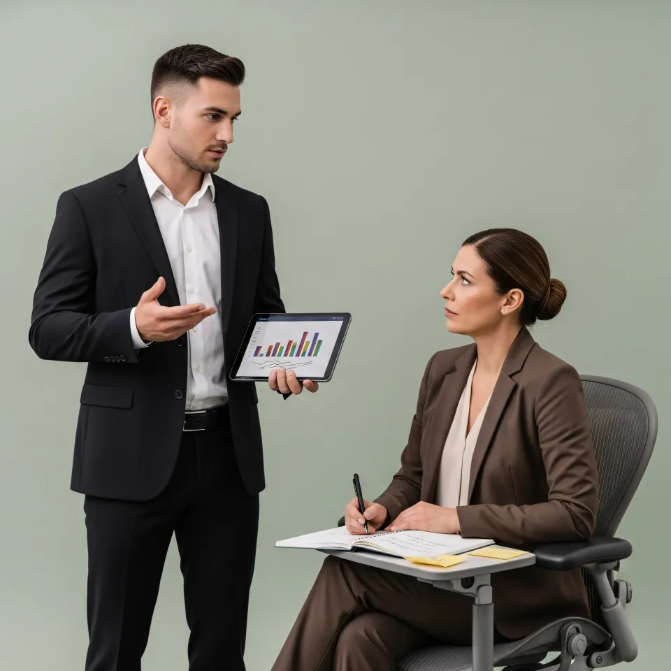 Collaborazione tra analisti italiani su grafici a schermo